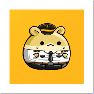 Cute Hamster Pilot Posters and Art